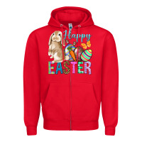 Red Easter Day With Truck Zipper Hoodie - BundleAndBundleShop