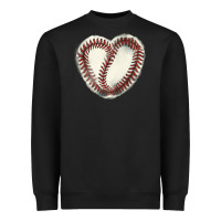 Black Baseball ball heart Heavyweight Sweatshirt - HowdyJamesFarm