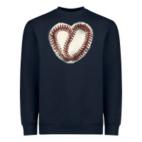Navy Baseball ball heart Heavyweight Sweatshirt - HowdyJamesFarm