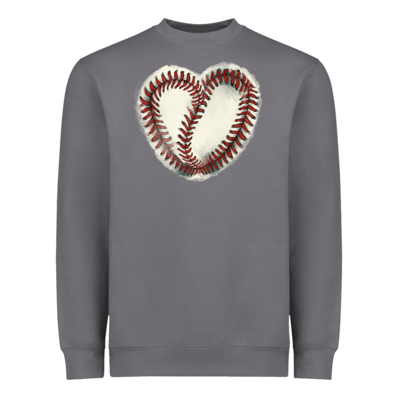 Baseball Ball Heart Heavyweight Sweatshirt by HowdyJamesFarm | Teevron