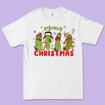 Pickle Merry Christmas Premium Tee Designed By Maliassmallbusiness