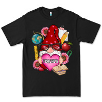 Black valentines day teacher gnome Premium Tee - RanaPortraitStore