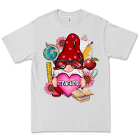 Dove Grey valentines day teacher gnome Premium Tee - RanaPortraitStore