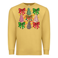 Antique Gold Christmas Cake Bow Premium Sweatshirt - CowhideDigitalArt