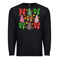 Black Christmas Cake Bow Premium Sweatshirt - CowhideDigitalArt