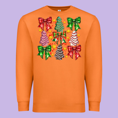 Christmas Cake Bow Premium Sweatshirt Designed By Cowhidedigitalart