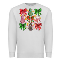 Dove Grey Christmas Cake Bow Premium Sweatshirt - CowhideDigitalArt
