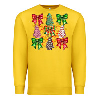 Lemon Christmas Cake Bow Premium Sweatshirt - CowhideDigitalArt
