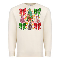 Sandshell Christmas Cake Bow Premium Sweatshirt - CowhideDigitalArt