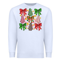 White Christmas Cake Bow Premium Sweatshirt - CowhideDigitalArt