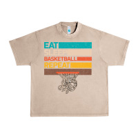 French Oak Eat Sleep Basketball Repeat Urban Heavy Tee - Bettercallsaul