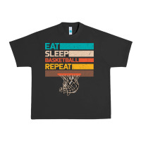 Pigment Black Eat Sleep Basketball Repeat Urban Heavy Tee - Bettercallsaul
