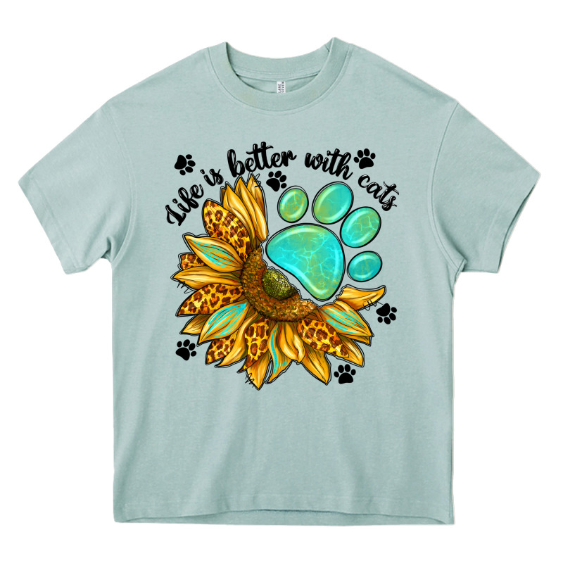 Life Is Better With Cats Heavy Core Tee by NancyCooperArtShop | Teevron