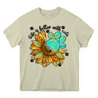 Mossy life is better with cats Heavy Core Tee - NancyCooperArtShop