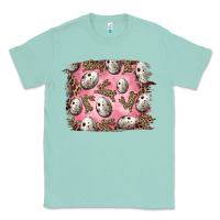 Seafoam Easter Quail Eggs And Leopard Bunny Classic Tee - RanaPortraitStore