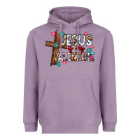 Lavender jesus is my valentine Heavyweight Hoodie - CowhideDigitalArt