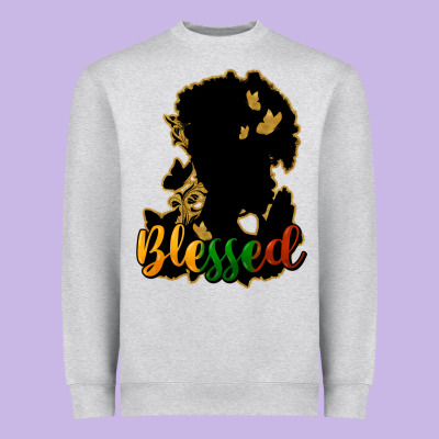 Blessed Black History Heavyweight Sweatshirt Designed By Howdyjamesfarm
