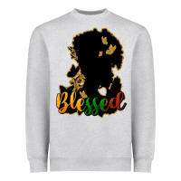 Heather Grey Blessed black history Heavyweight Sweatshirt - HowdyJamesFarm