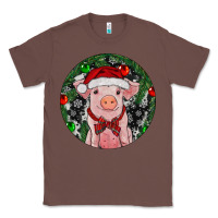 Chestnut Sitting Pig Christmas Classic Tee - RanaPortraitStore
