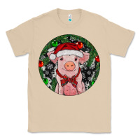 Mushroom Sitting Pig Christmas Classic Tee - RanaPortraitStore