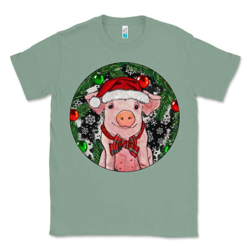 Sitting Pig Christmas Classic Tee by RanaPortraitStore | Teevron