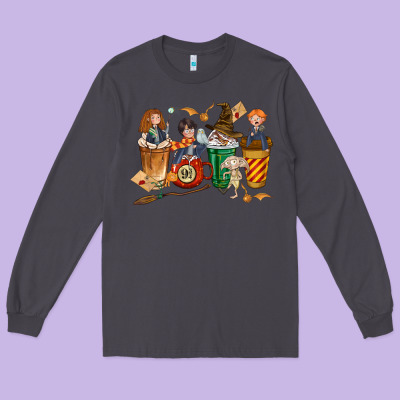 Wizards Coffee Cups Long Sleeve Tee Designed By Texasbilliewilder