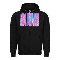 Black Pink Easter Brushstrokes Zipper Hoodie - BundleAndBundleShop