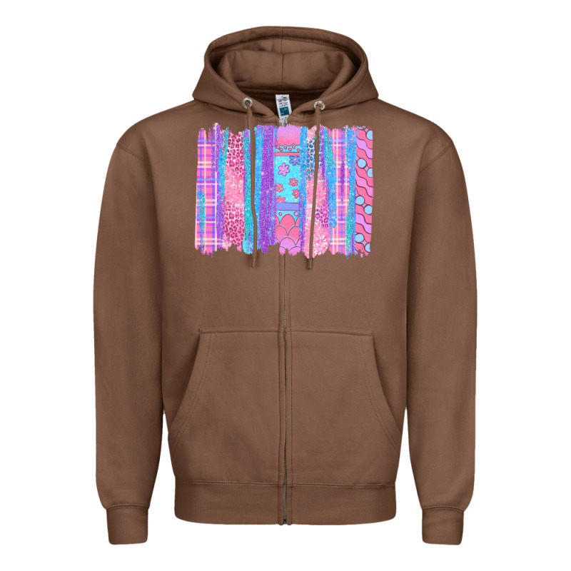 Pink Easter Brushstrokes Zipper Hoodie by BundleAndBundleShop | Teevron