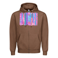 Chestnut Pink Easter Brushstrokes Zipper Hoodie - BundleAndBundleShop