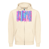 Sandshell Pink Easter Brushstrokes Zipper Hoodie - BundleAndBundleShop