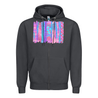 Smoke Pink Easter Brushstrokes Zipper Hoodie - BundleAndBundleShop