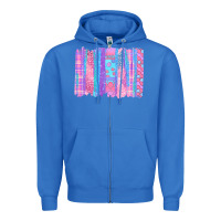 True Royal Pink Easter Brushstrokes Zipper Hoodie - BundleAndBundleShop