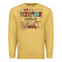 Antique Gold My Western Watching Blanket Premium Sweatshirt - CowhideDigitalArt