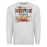 Dove Grey My Western Watching Blanket Premium Sweatshirt - CowhideDigitalArt