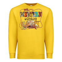 Lemon My Western Watching Blanket Premium Sweatshirt - CowhideDigitalArt