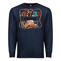 Navy My Western Watching Blanket Premium Sweatshirt - CowhideDigitalArt