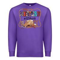 Purple My Western Watching Blanket Premium Sweatshirt - CowhideDigitalArt