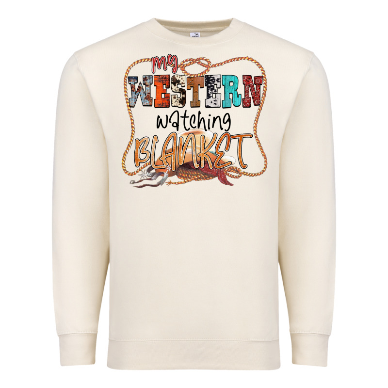 My Western Watching Blanket Premium Sweatshirt by CowhideDigitalArt | Teevron
