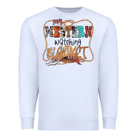 White My Western Watching Blanket Premium Sweatshirt - CowhideDigitalArt