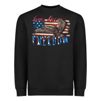 Black Long live freedom 4th of july Heavyweight Sweatshirt - CowGirlArtShop