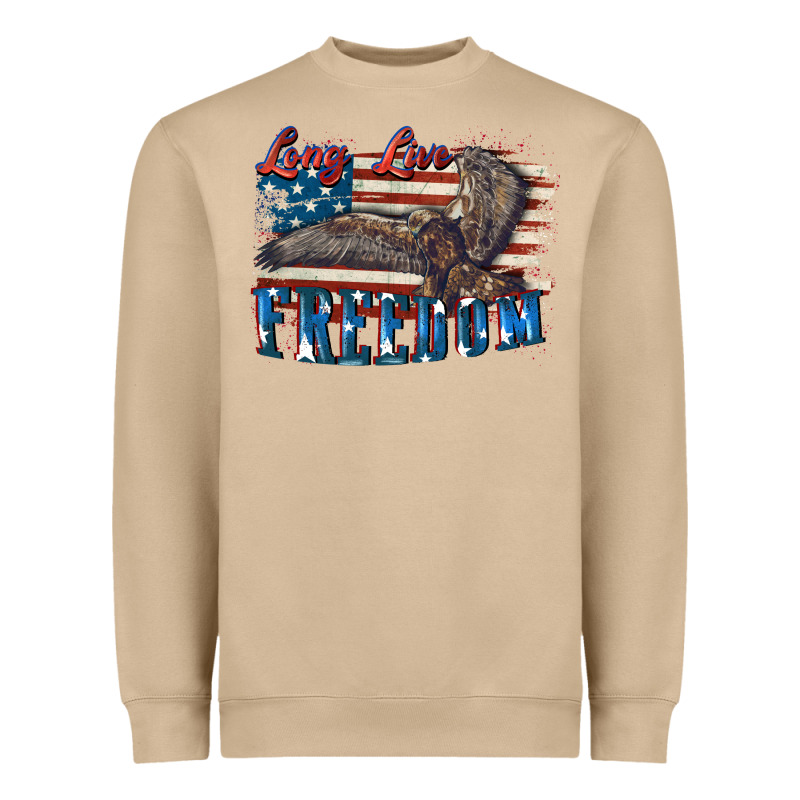 Long Live Freedom 4th Of July Heavyweight Sweatshirt by CowGirlArtShop | Teevron