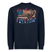 Navy Long live freedom 4th of july Heavyweight Sweatshirt - CowGirlArtShop
