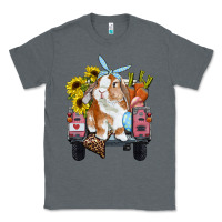 Charcoal Heather Easter truck with bunny sunflowers and eggs Classic Tee - RanaPortraitStore
