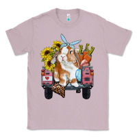 Lilac Easter truck with bunny sunflowers and eggs Classic Tee - RanaPortraitStore