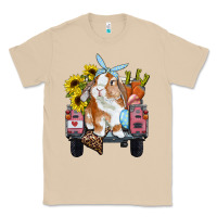Mushroom Easter truck with bunny sunflowers and eggs Classic Tee - RanaPortraitStore