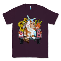 Plum Easter truck with bunny sunflowers and eggs Classic Tee - RanaPortraitStore