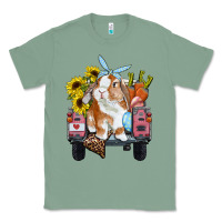 Sage Easter truck with bunny sunflowers and eggs Classic Tee - RanaPortraitStore