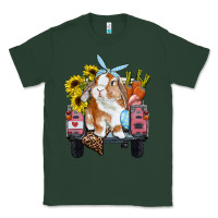 Sports Green Easter truck with bunny sunflowers and eggs Classic Tee - RanaPortraitStore