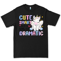 Black cute smart and a little bit dramatic Premium Tee - MaliasSmallBusiness