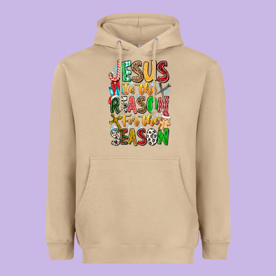 Jesus Is The Reason For The Season Heavyweight Hoodie Designed By Cowhidedigitalart